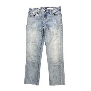 Pilcro and the Letterpress Hyphen Jeans‎ Light Wash Distressed Straight Size 27